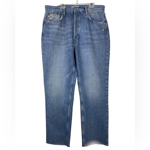 NEW RE/DONE 70s Ultra High Rise Stove Pipe Button Fly Jeans Size 32 - Picture 5 of 16